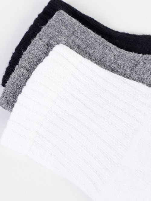 Kit com 03 Meias Cano Longo Trifil Masculina Branco/Preto/Cinza