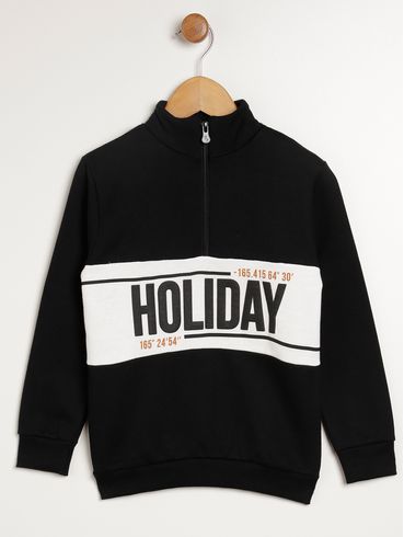 Moletom Infantil Para Menino - PRETO