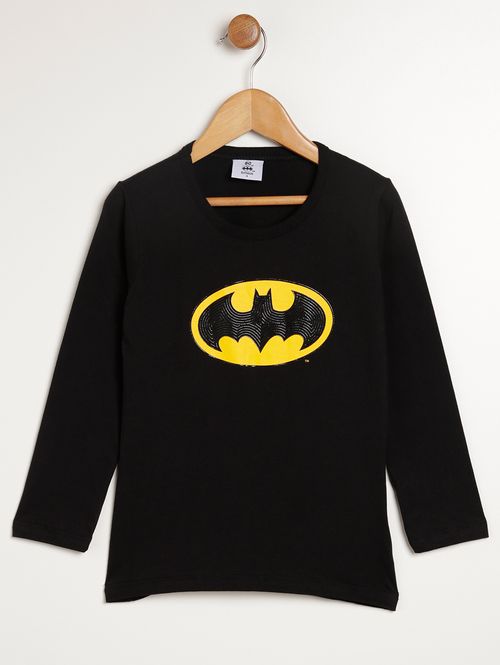 Camiseta Manga Longa Infantil Para Menino - PRETO