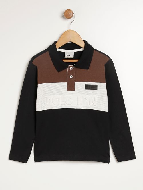 Polo Infantil Para Menino - PRETO