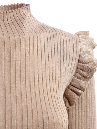 Blusa de Tricot Eagle Rock Feminina BEGE