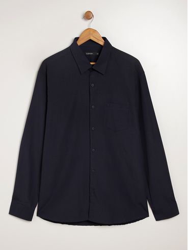Camisa Manga Longa Plus Size Masculina MARINHO