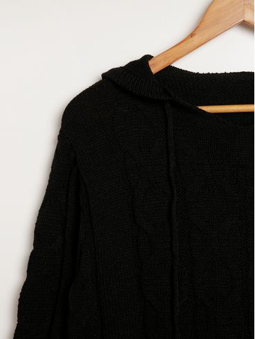 Blusa de Tricot Plus Size Feminina PRETO