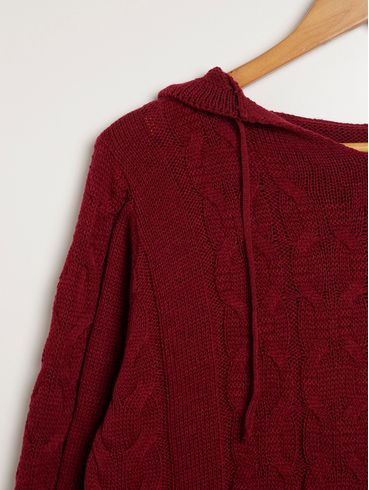 Blusa de Tricot Plus Size Feminina BORDO
