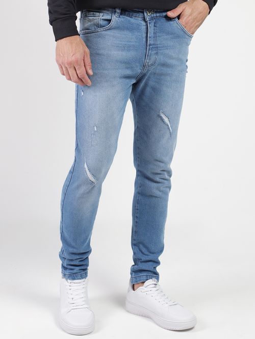 Calça Jeans Skinny Masculina AZUL