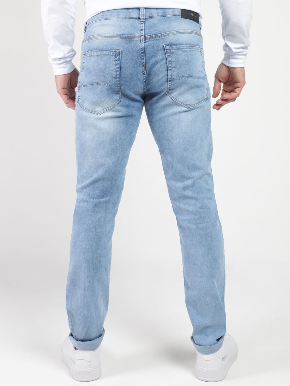 Calça Jeans Slim Masculina Azul Lojas Pompéia