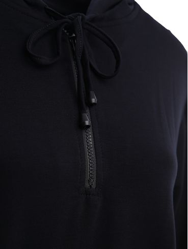 Blusa Moletinho com Capuz Feminina PRETO