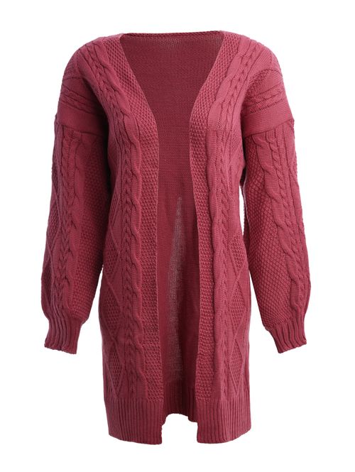 Cardigan Tricot Alongado Feminino ROSA