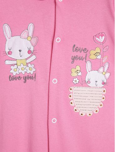 Macacão Barbie Infantil Para Bebê- ROSA
