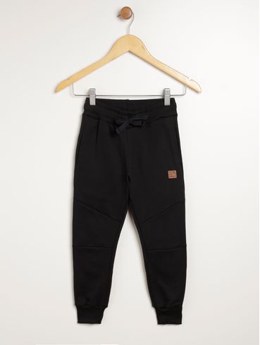 Calça Moletom Infantil Para Menino - PRETO