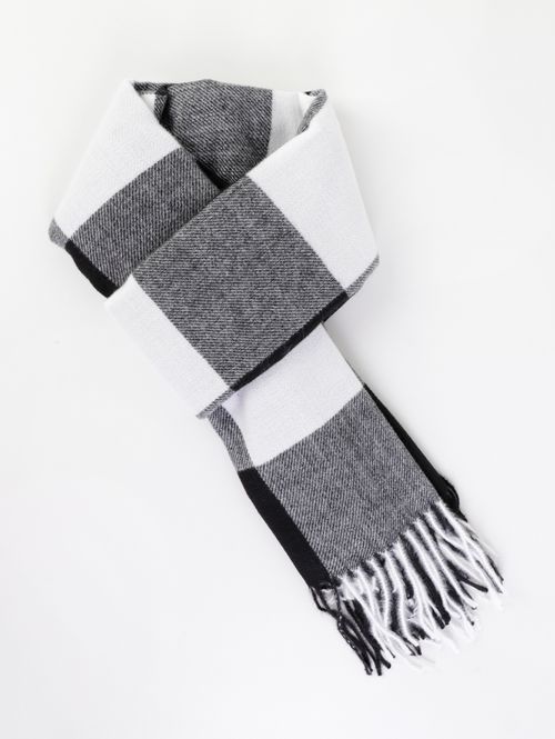 Cachecol Xadrez Feminino BRANCO