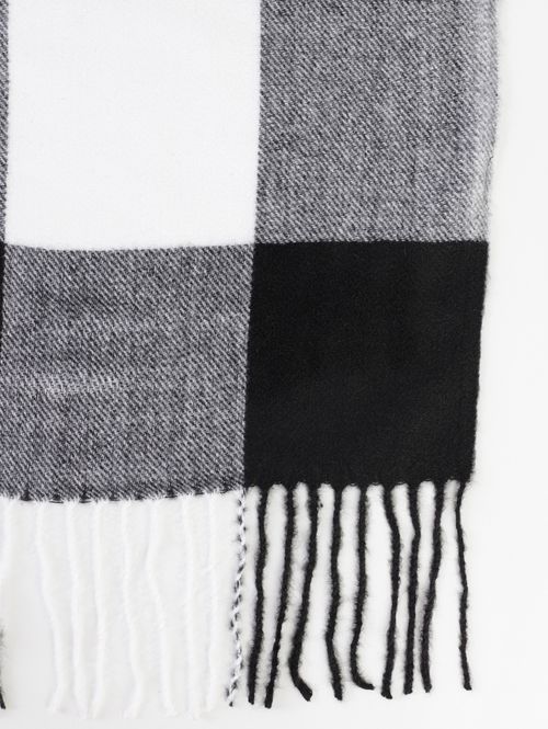 Cachecol Xadrez Feminino BRANCO