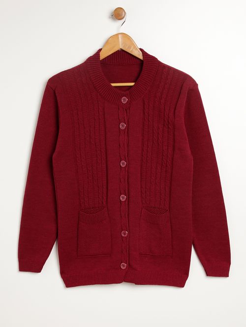 Cardigan Plus Size Feminino BORDO