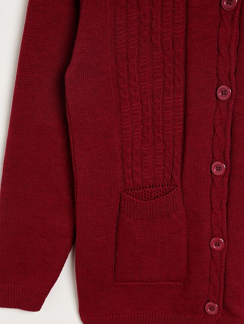 Cardigan Plus Size Feminino BORDO