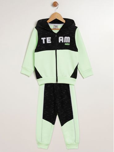 Conjunto Longo Infantil Para Menino - PRETO/VERDE