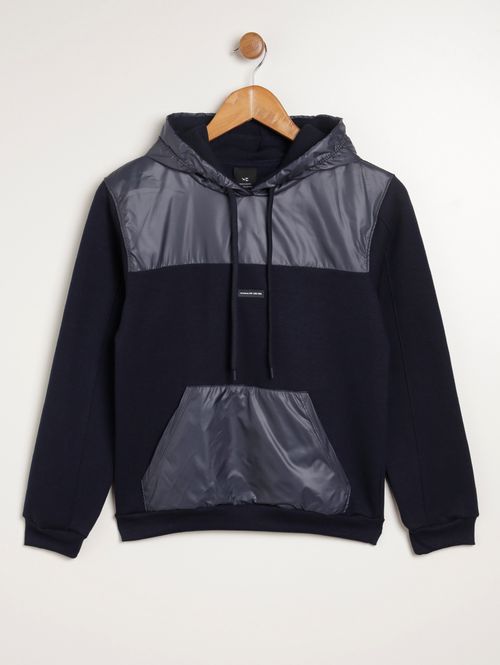 Moletom com Capuz Juvenil Para Menino - MARINHO