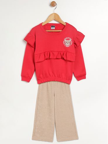 Conjunto Infantil Para Menina - VERMELHO