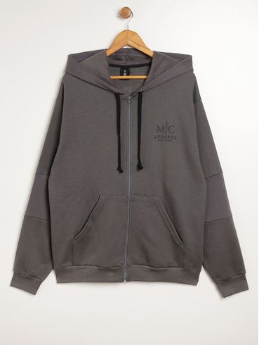 Jaqueta Moletom Plus Size Masculina GRAFITE