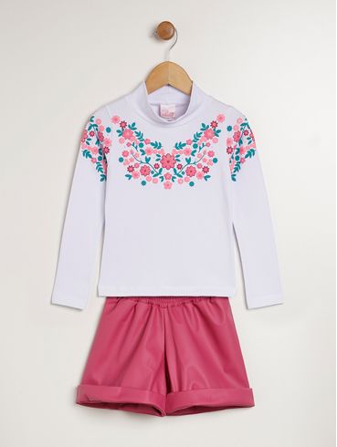 Conjunto Infantil Para Menina - BRANCO