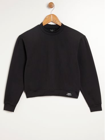 Moletom Juvenil Para Menina - PRETO