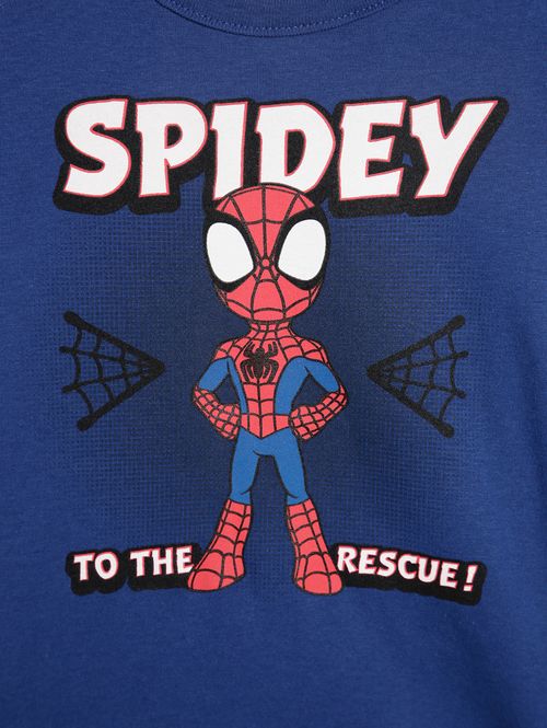 Camiseta Manga Longa Marvel Infantil Para Menino - MARINHO