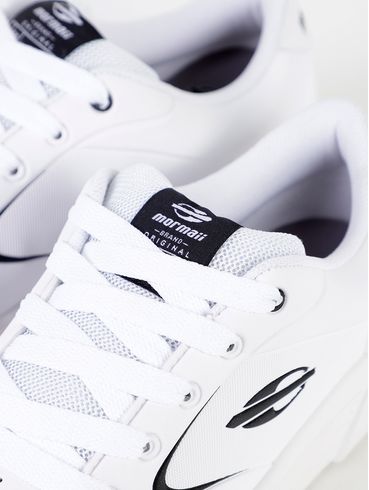 Tênis Casual Mormai Masculino BRANCO/PRETO