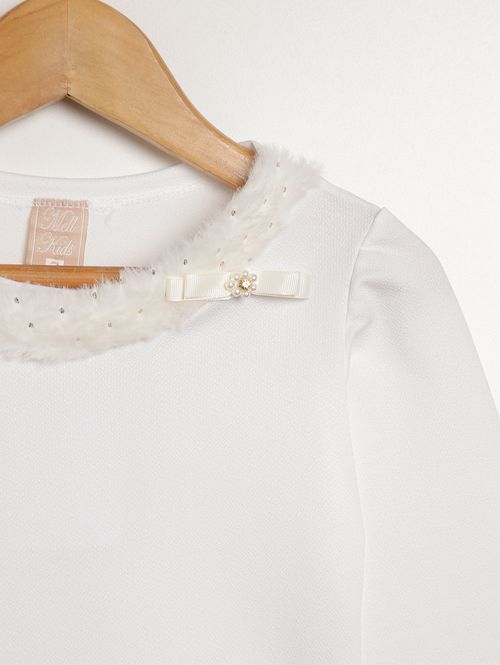 Body Infantil Para Menina - OFF WHITE