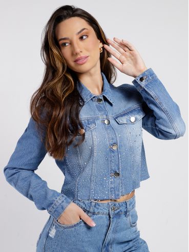 Jaqueta Jeans Autentique Feminina AZUL