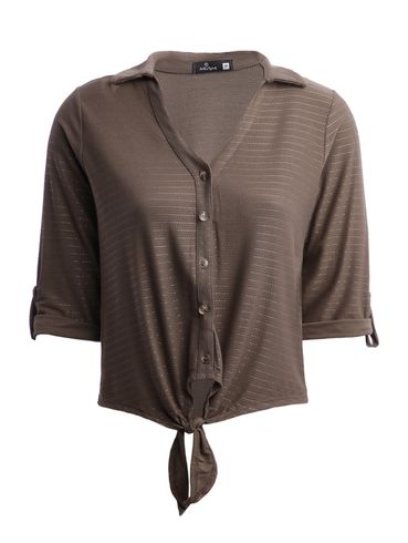 Camisa Cropped Manga 3/4 Autentique Feminina VERDE