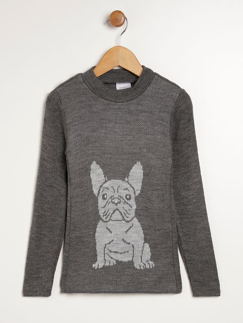 Blusão de Tricot Infantil Para Menino - CHUMBO