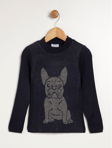 Blusão de Tricot Infantil Para Menino - MARINHO