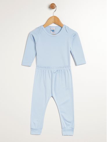 Pijama Térmico Infantil Para Bebê- AZUL CLARO