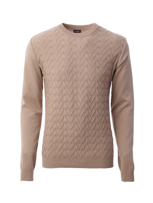 Suéter de Tricot Masculino BEGE