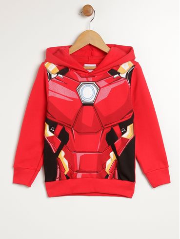 Moletom com Capuz Infantil Para Menino - VERMELHO