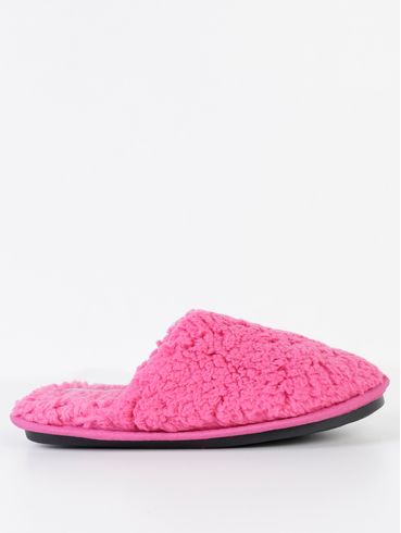 Pantufa de Pelinhos Feminina Rosa
