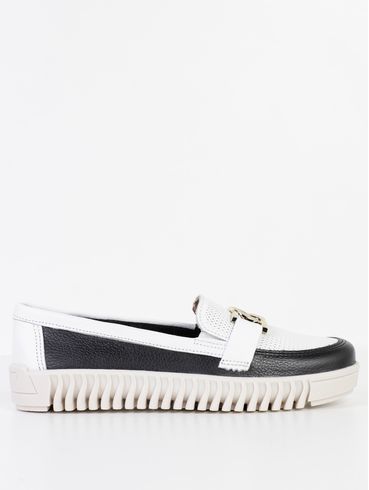 Mocassim Pegada Feminino PRETO/BRANCO