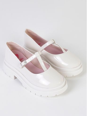 Sapato Molekinha Juvenil Para Menina - OFF WHITE