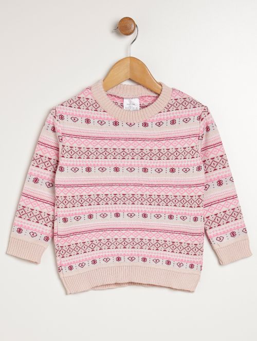 Blusa de Tricot Infantil Para Menina - PINK