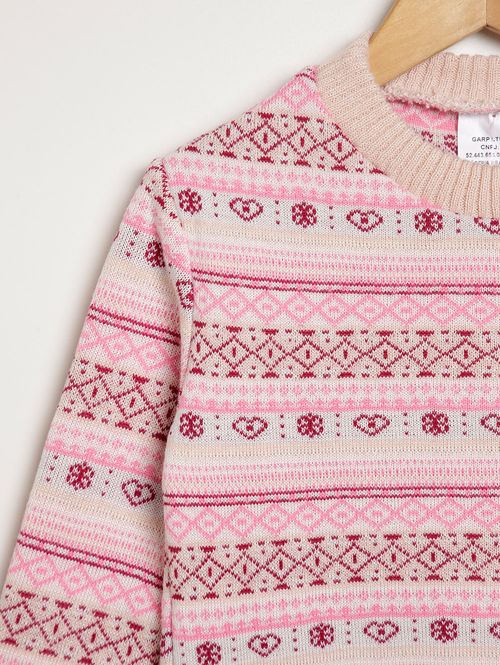 Blusa de Tricot Infantil Para Menina - PINK