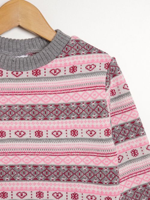 Blusa de Tricot Infantil Para Menina - CINZA