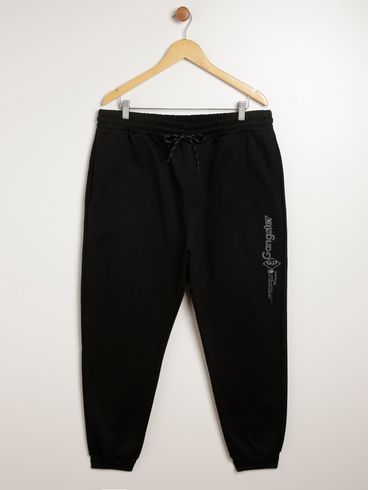 Calça Moletom Jogger Plus Size Masculina PRETO