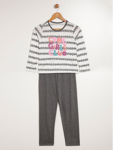 Pijama Longo Juvenil Para Menina - MESCLA