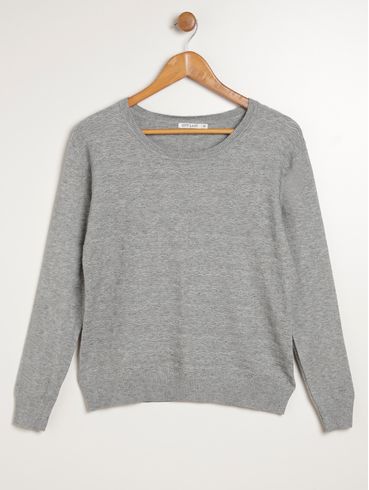 Blusa Tricot Plus Size Feminina CINZA
