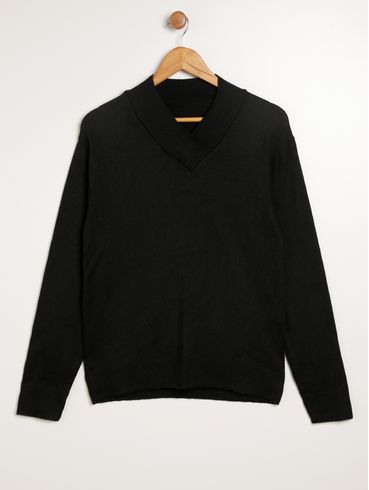 Suéter Plus Size Feminino Preto