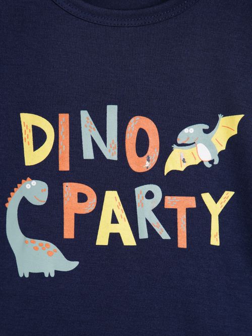 Pijama Longo Infantil Para Menino - MARINHO/MESCLA