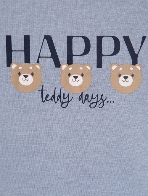 Pijama Longo Infantil Para Menino - AZUL/MESCLA