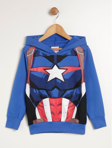Moletom com Capuz Infantil Para Menino - AZUL