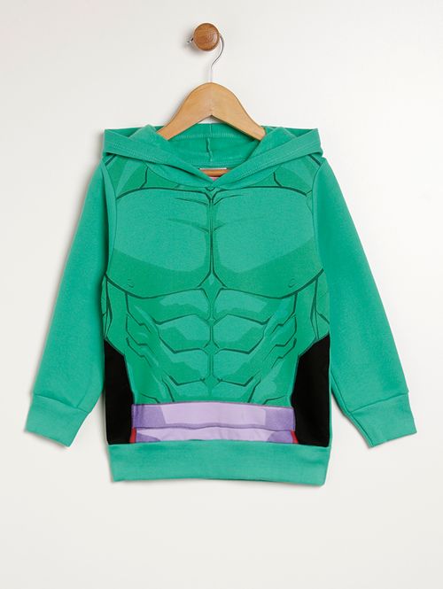Moletom com Capuz Infantil Para Menino - VERDE