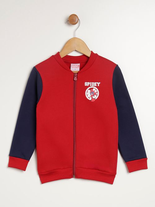 Jaqueta Moletom Marvel Infantil Para Menino - VERMELHO