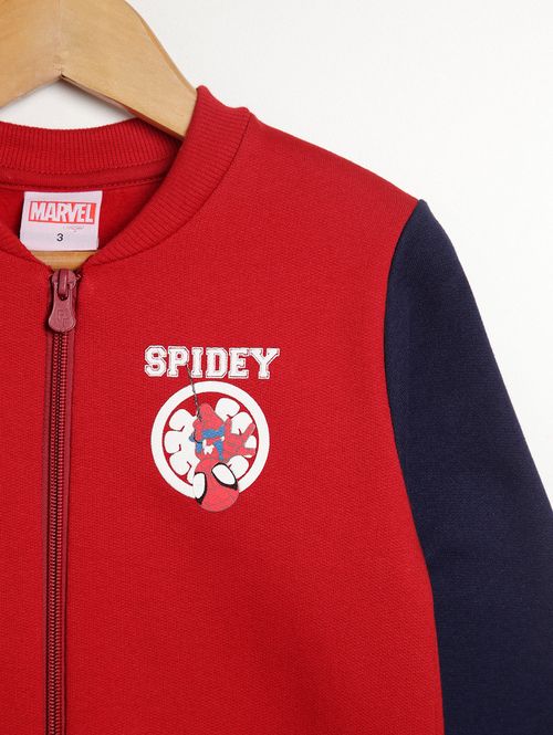 Jaqueta Moletom Marvel Infantil Para Menino - VERMELHO